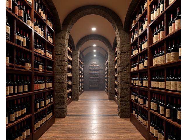 Intérieur d'une cave à vins bien garnie